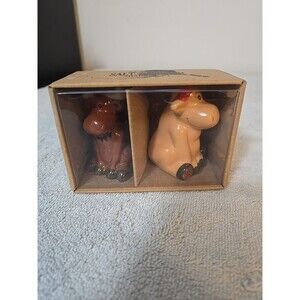 Artic Circle Alakan Set Of Moose Salt And Pepper Shakers Moose Hunting Camp 3"